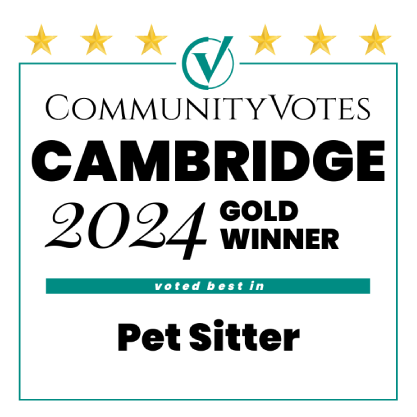 Community Votes Cambridge Pet Sitter, 2024 Gold Winner